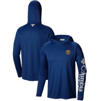 Denver Nuggets Columbia  Terminal Tackle Long Sleeve basketball Hoodie basketball T-Shirt - Navy