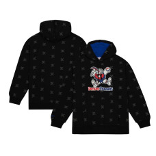 Denver Nuggets Mitchell & Ness Hardwood Classics Allover Print Pullover basketball Hoodie - Black