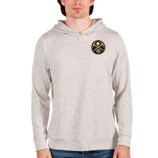 Denver Nuggets Antigua Absolute Pullover basketball Hoodie - Oatmeal