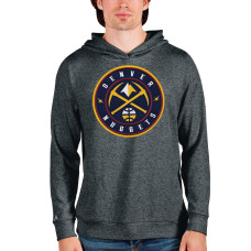 Denver Nuggets Antigua Logo Absolute Pullover basketball Hoodie - Charcoal