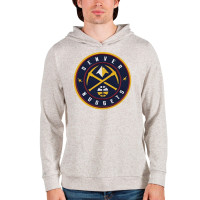Denver Nuggets Antigua Logo Absolute Pullover basketball Hoodie - Cream