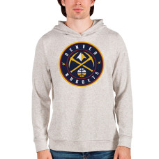 Denver Nuggets Antigua Logo Absolute Pullover basketball Hoodie - Cream