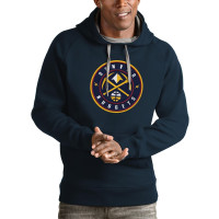 Denver Nuggets Antigua Logo Victory Pullover basketball Hoodie - Navy