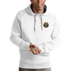Denver Nuggets Antigua Victory Pullover basketball Hoodie - White