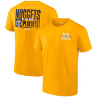 Denver Nuggets Fanatics Branded 2022 NBA Playoffs Dunk basketball T-Shirt - Gold