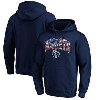 Denver Nuggets Fanatics Branded Banner Wave Pullover basketball Hoodie - Navy