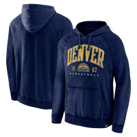 Denver Nuggets Fanatics Branded Foul Trouble Snow Wash Raglan Pullover basketball Hoodie - Heather Navy