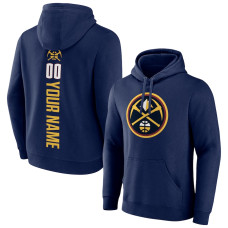 Personalized Denver Nuggets Fanatics Branded Playmaker Player Pullover basketball Hoodie - Navy