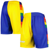 Denver Nuggets Mitchell & Ness Hardwood Classics 1991 Split Swingman basketball Shorts - Royal/Gold