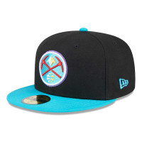 Denver Nuggets New Era Arcade Scheme 59FIFTY Fitted Hat - Black/Turquoise