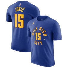 Nikola Jokic Denver Nuggets Jordan Brand 2022/23 Statement Edition Player basketball T-Shirt - Blue