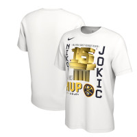 Nikola Jokic Denver Nuggets Nike White 2023 NBA Finals Champions MVP basketball T-Shirt