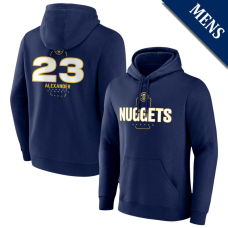 Men's Trey Alexander # 23 Denver Nuggets Player Midfielder Navy Pullover Hoodie
