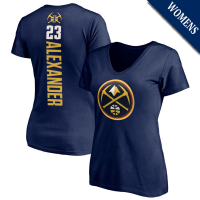 Women's Trey Alexander # 23 Denver Nuggets Playmaker Player V-Neck Navy T-Shirt Women's Trey Alexander # 23 Denver Nuggets Playmaker Player V-Neck Navy T-Shirt