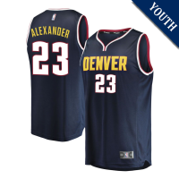 Youth Trey Alexander # 23 Denver Nuggets Fast Break Replica Navy Icon Edition Jersey