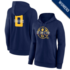 Women's Christian Braun # 0 Denver Nuggets Stellar Player Navy Pullover Hoodie