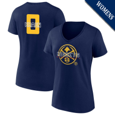 Women's Christian Braun # 0 Denver Nuggets Stellar Player V-Neck Navy T-Shirt