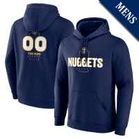 Men's Custom Denver Nuggets Personalized Name & Number Midfielder Navy Pullover Hoodie Men's Custom Denver Nuggets Personalized Name & Number Midfielder Navy Pullover Hoodie