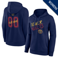 Women's Custom Denver Nuggets Hustle Navy Pullover Hoodie Women's Custom Denver Nuggets Hustle Navy Pullover Hoodie