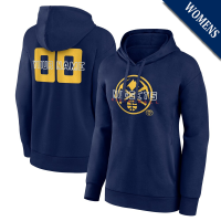 Women's Custom Denver Nuggets Stellar Personalized Name & Number Navy Pullover Hoodie Women's Custom Denver Nuggets Stellar Personalized Name & Number Navy Pullover Hoodie