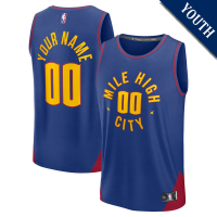 Youth Custom Denver Nuggets Fast Break Replica Blue Statement Edition Jersey Youth Custom Denver Nuggets Fast Break Replica Blue Statement Edition Jersey
