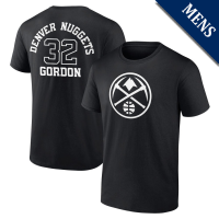 Men's Aaron Gordon # 32 Denver Nuggets Player Monochrome Black T-Shirt