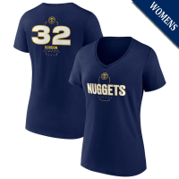 Women's Aaron Gordon # 32 Denver Nuggets Player Midfielder V-Neck Navy T-Shirt Women's Aaron Gordon # 32 Denver Nuggets Player Midfielder V-Neck Navy T-Shirt