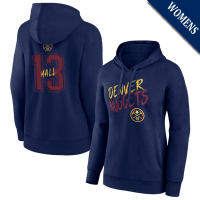 Women's PJ Hall # 13 Denver Nuggets Hustle Navy Pullover Hoodie