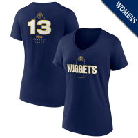 Women's PJ Hall # 13 Denver Nuggets Player Midfielder V-Neck Navy T-Shirt Women's PJ Hall # 13 Denver Nuggets Player Midfielder V-Neck Navy T-Shirt