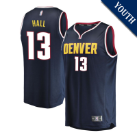 Youth PJ Hall # 13 Denver Nuggets Fast Break Replica Navy Icon Edition Jersey