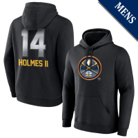 Men's DaRon Holmes II # 14 Denver Nuggets Midnight Mascot Player Black Pullover Hoodie