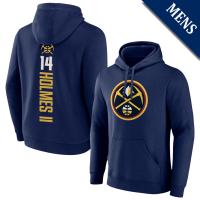 Men's DaRon Holmes II # 14 Denver Nuggets Playmaker Player Navy Pullover Hoodie