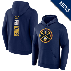 Men's Spencer Jones # 21 Denver Nuggets Playmaker Player Navy Pullover Hoodie