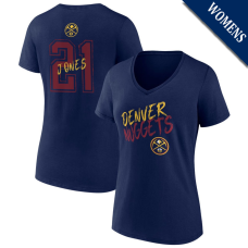 Women's Spencer Jones # 21 Denver Nuggets Hustle V-Neck Navy T-Shirt Women's Spencer Jones # 21 Denver Nuggets Hustle V-Neck Navy T-Shirt