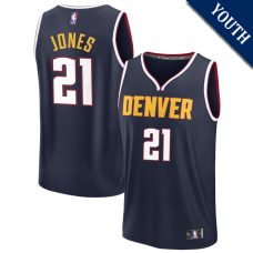 Youth Spencer Jones # 21 Denver Nuggets Fast Break Replica Navy Icon Edition Jersey