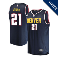Youth Spencer Jones # 21 Denver Nuggets Fast Break Replica Navy Icon Edition Jersey
