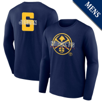 Men's DeAndre Jordan # 6 Denver Nuggets Stellar Player Long Sleeve Navy T-Shirt Men's DeAndre Jordan # 6 Denver Nuggets Stellar Player Long Sleeve Navy T-Shirt