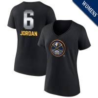 Women's DeAndre Jordan # 6 Denver Nuggets Midnight Mascot Player V-Neck Black T-Shirt Women's DeAndre Jordan # 6 Denver Nuggets Midnight Mascot Player V-Neck Black T-Shirt