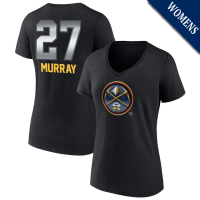 Women's Jamal Murray # 27 Denver Nuggets Midnight Mascot Player V-Neck Black T-Shirt Women's Jamal Murray # 27 Denver Nuggets Midnight Mascot Player V-Neck Black T-Shirt