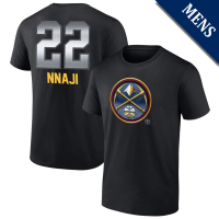 Men's Zeke Nnaji # 22 Denver Nuggets Midnight Mascot Player Black T-Shirt