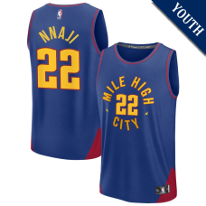 Youth Zeke Nnaji # 22 Denver Nuggets Fast Break Replica Blue Statement Edition Jersey Youth Zeke Nnaji # 22 Denver Nuggets Fast Break Replica Blue Statement Edition Jersey