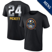 Men's Jalen Pickett # 24 Denver Nuggets Midnight Mascot Player Black T-Shirt