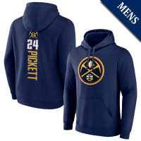 Men's Jalen Pickett # 24 Denver Nuggets Playmaker Player Navy Pullover Hoodie
