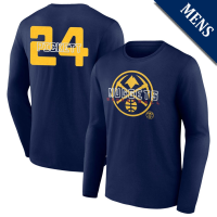 Men's Jalen Pickett # 24 Denver Nuggets Stellar Player Long Sleeve Navy T-Shirt Men's Jalen Pickett # 24 Denver Nuggets Stellar Player Long Sleeve Navy T-Shirt