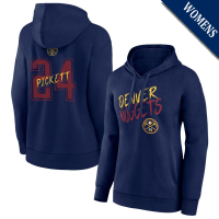 Women's Jalen Pickett # 24 Denver Nuggets Hustle Navy Pullover Hoodie
