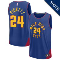 Youth Jalen Pickett # 24 Denver Nuggets Fast Break Replica Blue Statement Edition Jersey Youth Jalen Pickett # 24 Denver Nuggets Fast Break Replica Blue Statement Edition Jersey