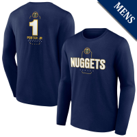 Men's Michael Porter Jr # 1 Denver Nuggets Player Midfielder Long Sleeve Navy T-Shirt Men's Michael Porter Jr # 1 Denver Nuggets Player Midfielder Long Sleeve Navy T-Shirt