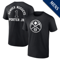 Men's Michael Porter Jr # 1 Denver Nuggets Player Monochrome Black T-Shirt