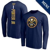 Men's Michael Porter Jr # 1 Denver Nuggets Playmaker Player Long Sleeve Navy T-Shirt Men's Michael Porter Jr # 1 Denver Nuggets Playmaker Player Long Sleeve Navy T-Shirt