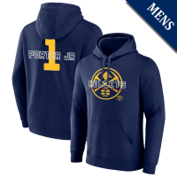 Men's Michael Porter Jr # 1 Denver Nuggets Stellar Player Navy Pullover Hoodie